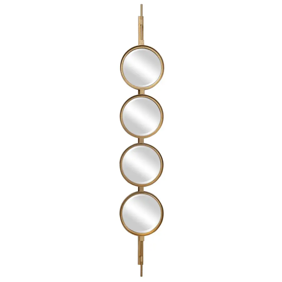 Button Mirror in Gold Leaf