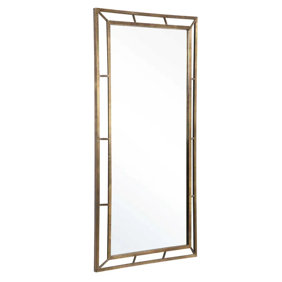 Farrow Mirror in Solid Iron with Copper Cladding