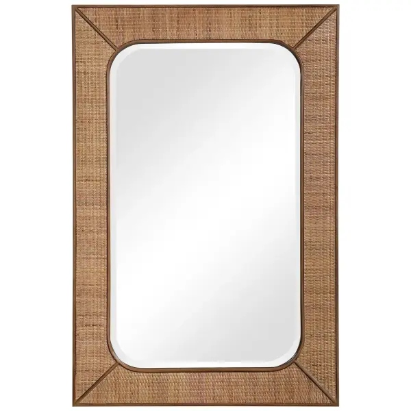 Inspired By Natural Elements And Relaxed Living, This Mirror Features A Woven Rattan Frame Paired With Fir Wood Accents That Is Finished In A Warm Maple Stain. The Mirror Has A 1 1/4" Bevel And May Be Hung Horizontal Or Vertical. Collection: Tahiti Finish: Maple Stain Width: 28.00" Height: 42.00" Length: 1.25" Weight: 17.00 lb Extension from Wall: 1.25" Material: Fir Wood, Mdf, Rattan, Mirror Country of Origin: China Safety Rating: Indoor Only