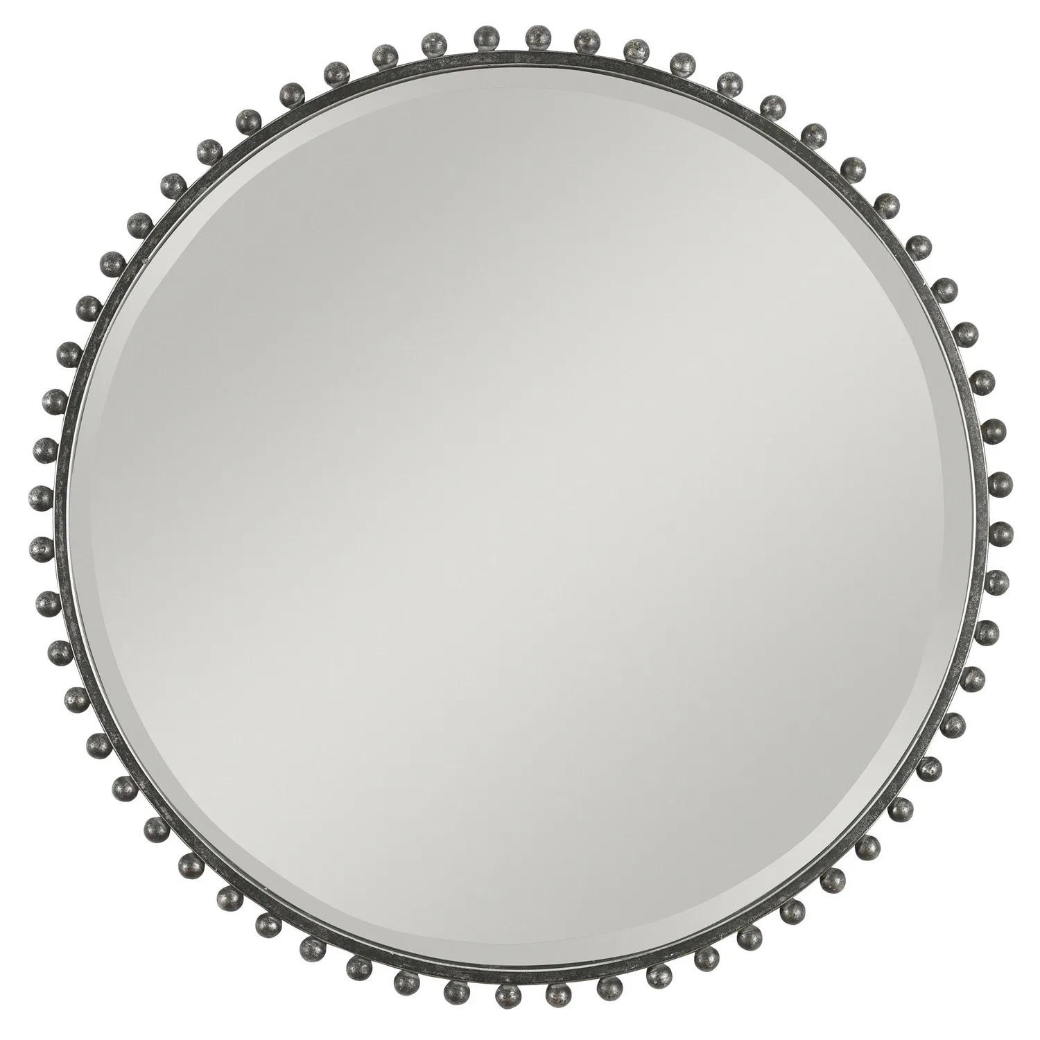 Taza Mirror in Black With Silver Highlights