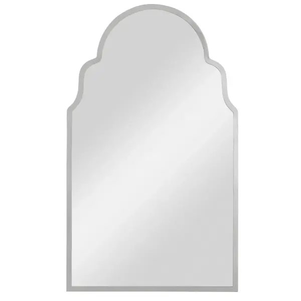 This Arch Mirror Features An Elegant Curved Frame With A Soft Moroccan Feel Constructed From Stainless Steel And Finished In A Sleek Plated Polished Nickel. Collection: Brayden Designer: Grace Feyock Finish: Polished Nickel Width: 25.50" Height: 42.60" Length: 1.00" Weight: 25.00 lb Extension from Wall: 1.00" Material: Stainless Steel, Mdf, Glass Country of Origin: Vietnam Safety Rating: Indoor Only