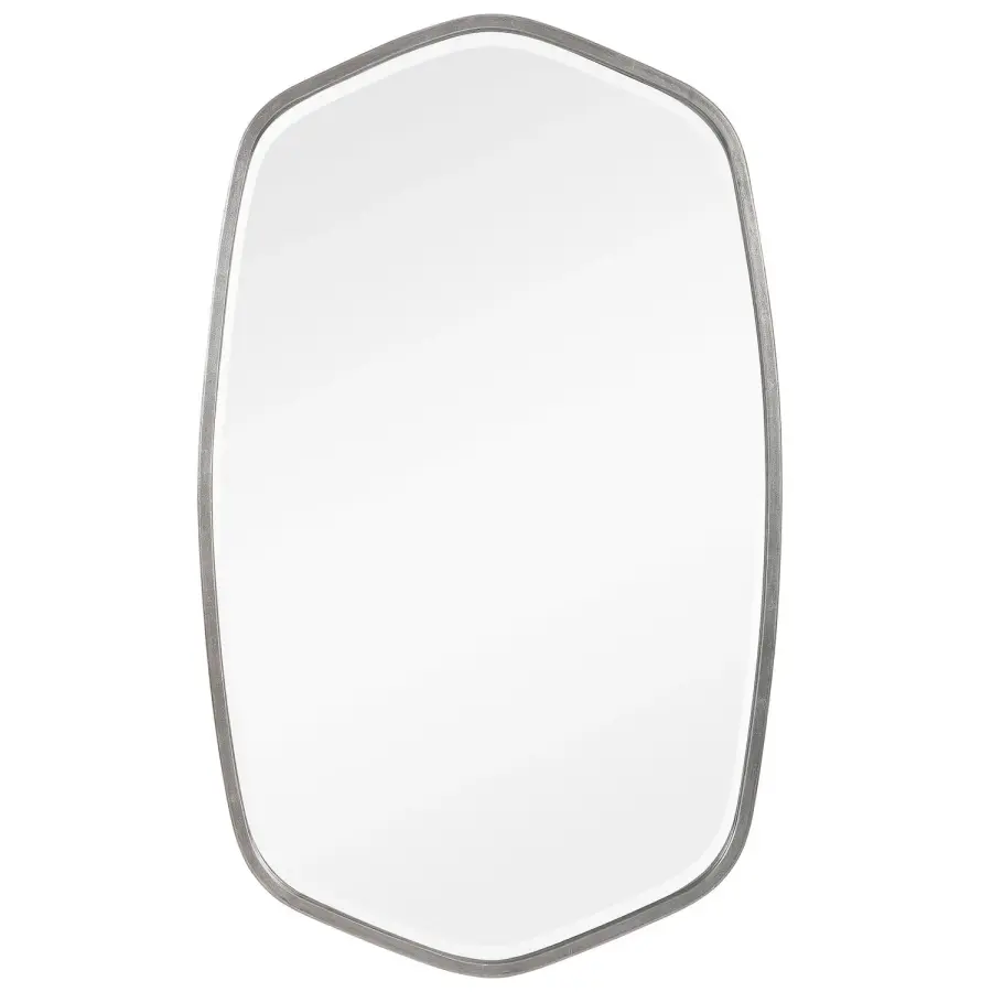 Duronia Mirror in Brushed Silver