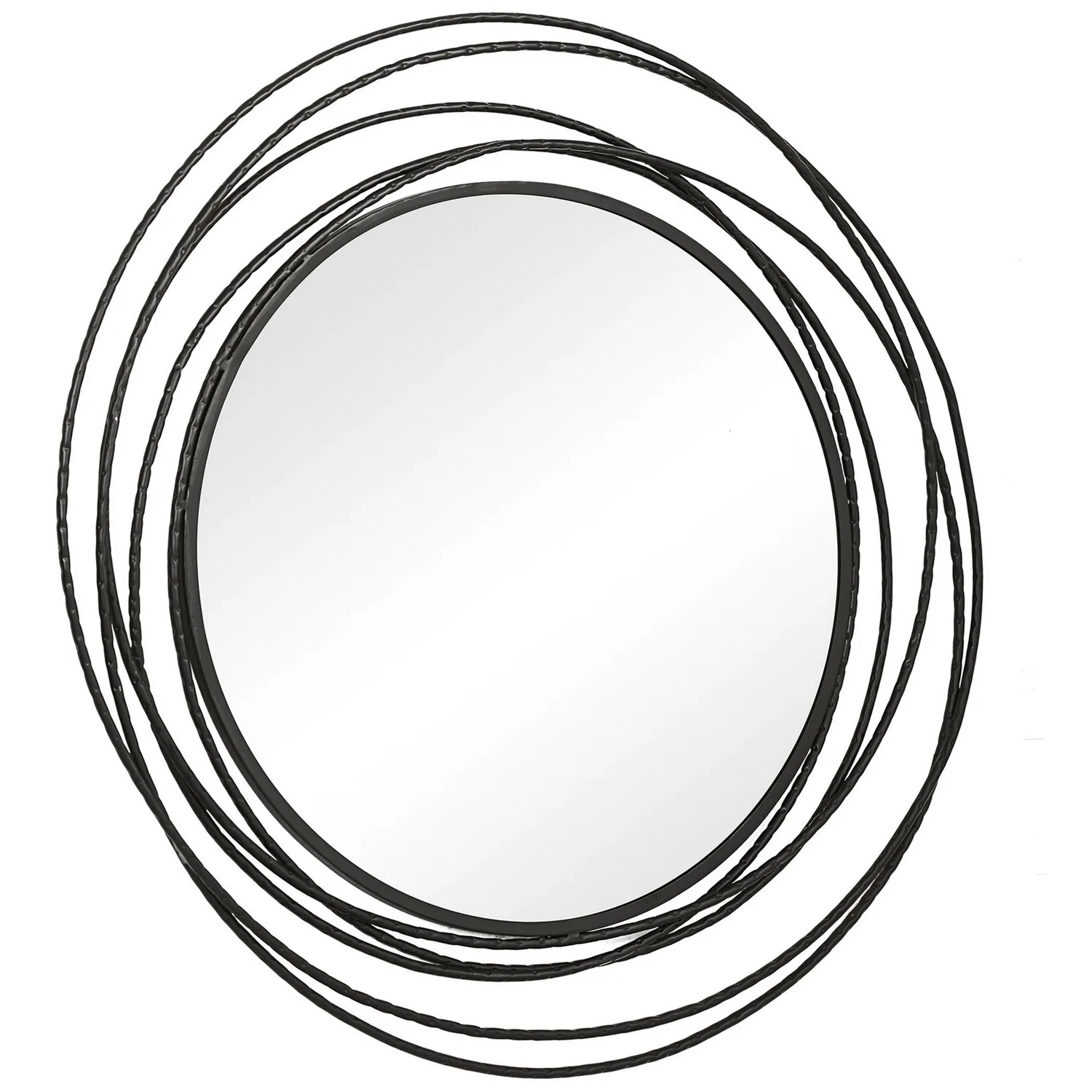Whirlwind Mirror in Satin Black
