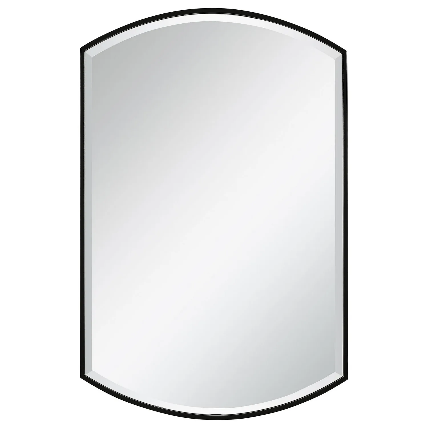 Uttermost Shield Mirror in Satin Black