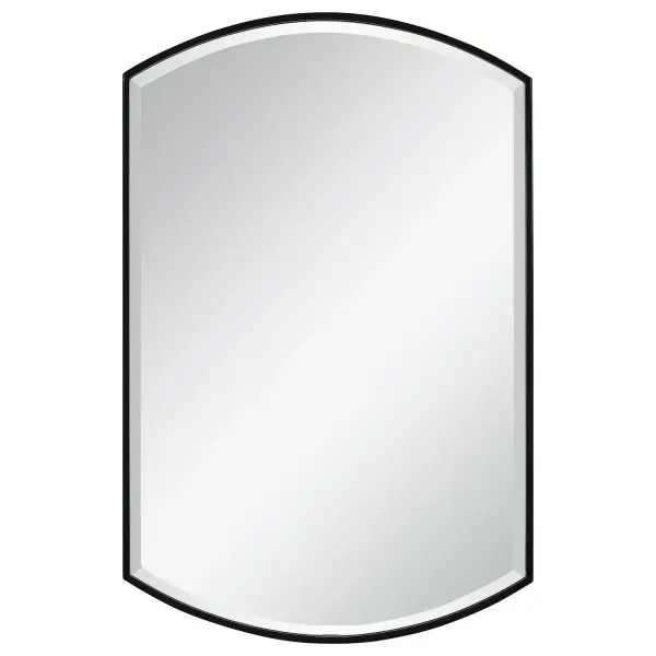 Simple Yet Versatile, This Mirror Features A Curved Iron Frame With A Sleek Satin Black Finish And A Generous 1 1/4" Bevel. Collection: Shield Finish: Satin Black Width: 24.00" Height: 38.00" Length: 1.00" Weight: 19.00 lb Extension from Wall: 1.00" Material: Mdf, Iron, Mirror Country of Origin: China Safety Rating: Indoor Only