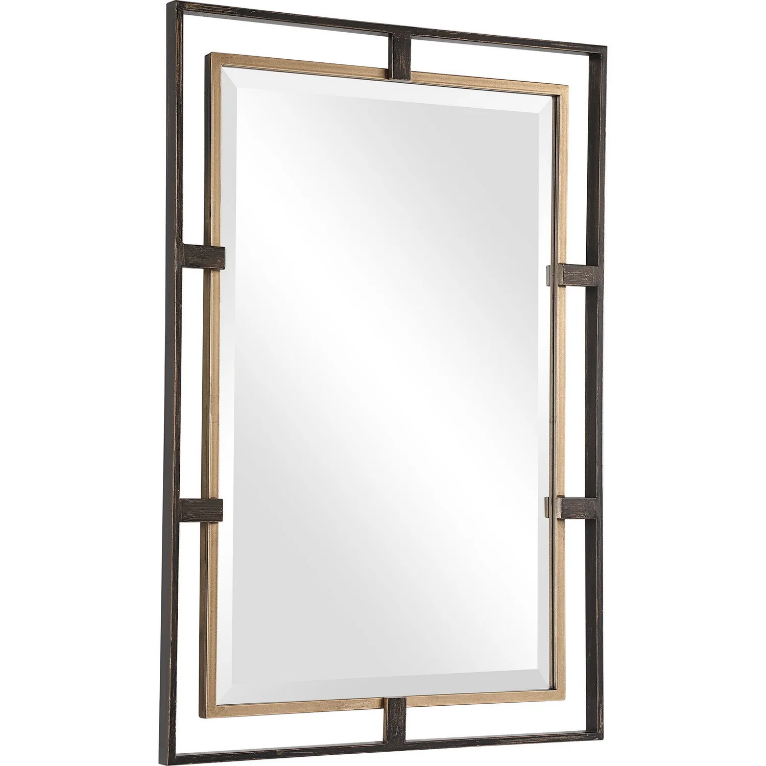 Carrizo Mirror in Distressed Rustic Bronze