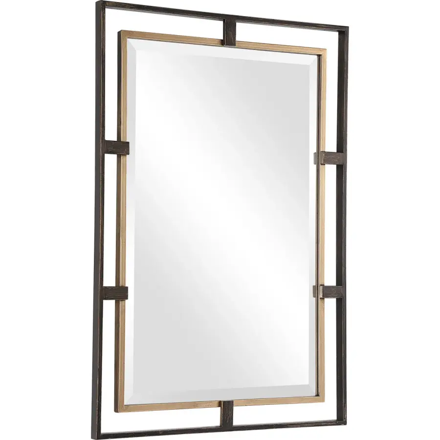 Carrizo Mirror in Distressed Rustic Bronze
