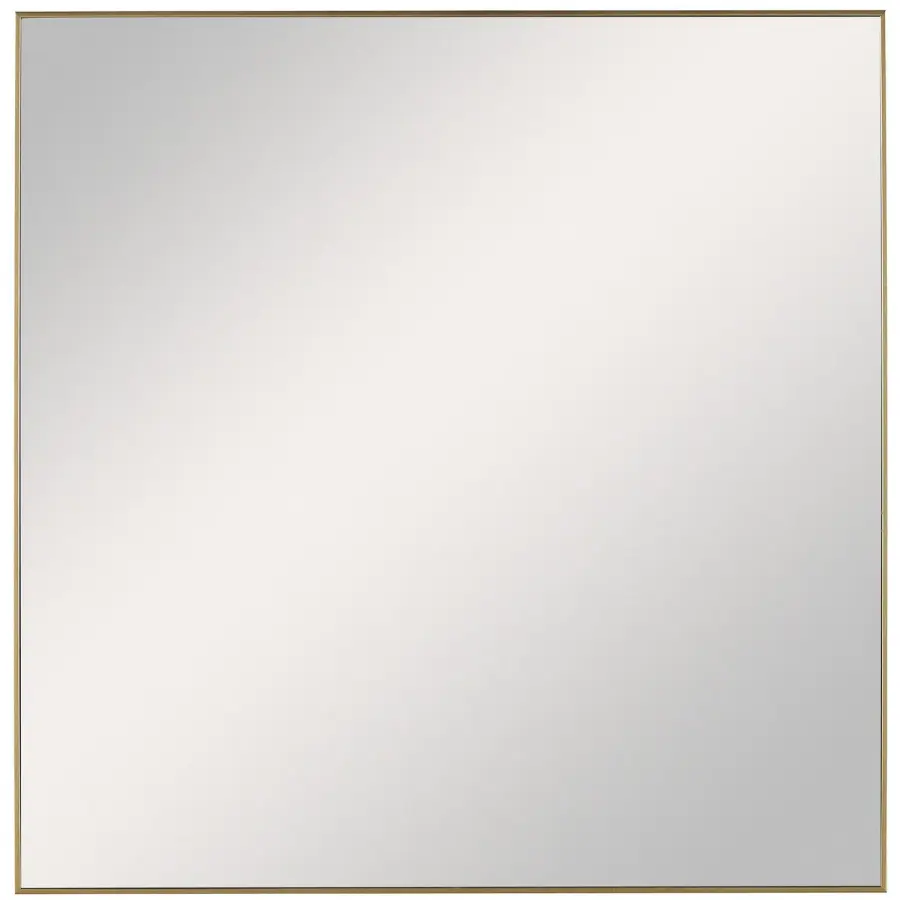 Alexo Square Mirror in Brushed Gold