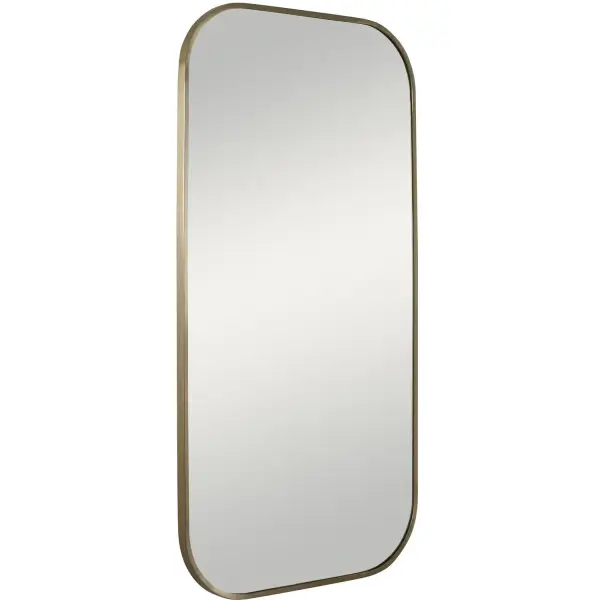 Simple Yet Stylish, This Mirror Features A Plated Antique Brass Frame With A Sleek, Contemporary Feel. May Be Hung Horizontal Or Vertical. Collection: Taft Designer: Grace Feyock Finish: Antique Brass Width: 21.00" Height: 41.00" Length: 0.75" Weight: 22.00 lb Extension from Wall: 0.75" Material: Stainless Steel, Mdf, Glass Country of Origin: Malaysia Safety Rating: Indoor Only