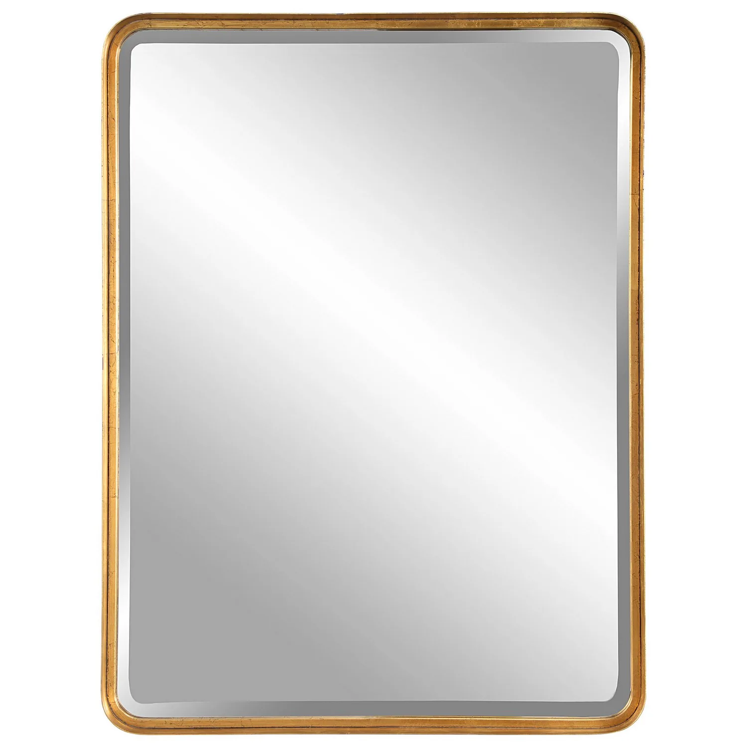 Crofton Mirror in Antiqued Gold Leaf