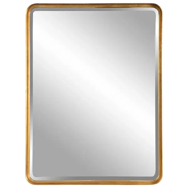 This Mirror Features A Deep Metal Band Surrounding An Offset Inner Ledge Finished In A Lightly Antiqued Gold Leaf. Mirror Has A Generous 1 1/4" Bevel And May Be Hung Horizontal Or Vertical. Collection: Crofton Finish: Antiqued Gold Leaf Width: 30.00" Height: 40.00" Length: 3.00" Weight: 42.00 lb Extension from Wall: 3.00" Material: Mdf, Iron, Mirror Country of Origin: Malaysia Safety Rating: Indoor Only