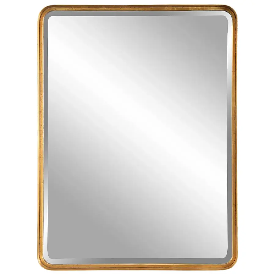 Crofton Mirror in Antiqued Gold Leaf