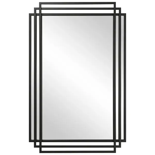 Showcasing Elegant Lines And A Timeless Style, This Mirror Features An Overlapping Solid Iron Frame Finished In A Stylish Matte Black. May Be Hung Horizontal Or Vertical. Collection: Amherst Finish: Matte Black Width: 23.75" Height: 36.50" Length: 1.50" Weight: 16.00 lb Extension from Wall: 1.50" Material: Mdf, Iron, Mirror Country of Origin: China Safety Rating: Indoor Only
