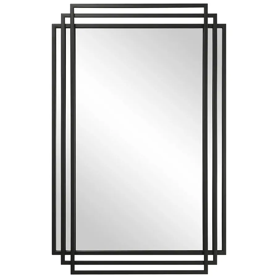 Amherst Mirror in Matte Black