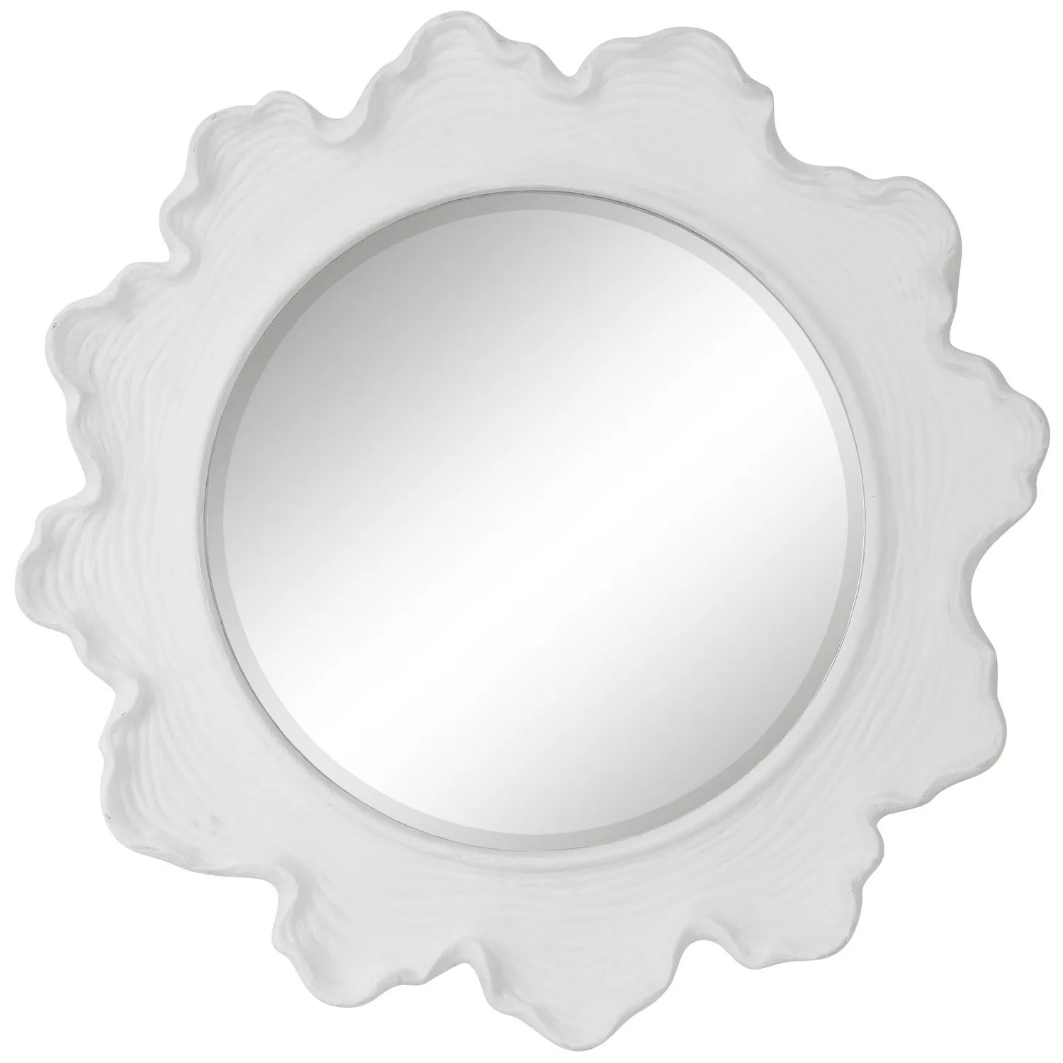 Sea Coral Mirror in Matte White