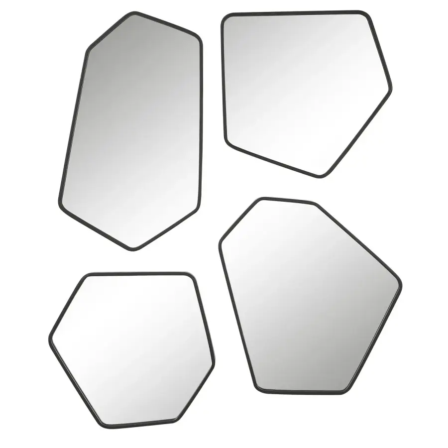 Linneah Organic Wall Mirror in Satin Black