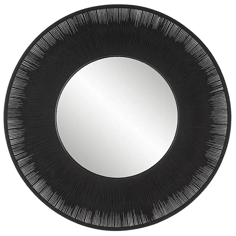 Sailor's Knot Round Mirror in Black