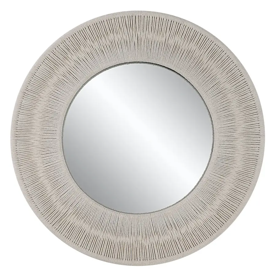 Sailor's Knot Round Mirror in White