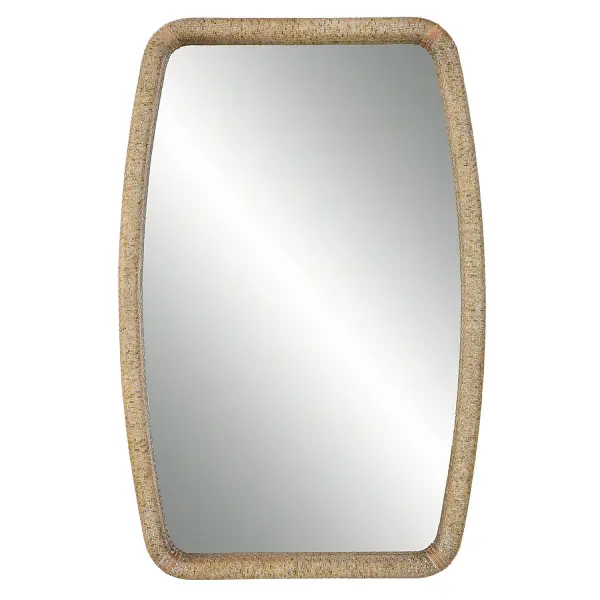 Utilizing Natural Materials That Blend With Virtually Any Style, This Mirror Features A Wooden Frame With A Wrapped Woven Rattan Design. May Be Hung Horizontal Or Vertical. Collection: Tiki Designer: David Frisch Finish: Wooden Width: 23.75" Height: 36.25" Length: 1.75" Weight: 17.00 lb Extension from Wall: 1.75" Material: Mirror, Rattan, Mdf Country of Origin: China Safety Rating: Indoor Only