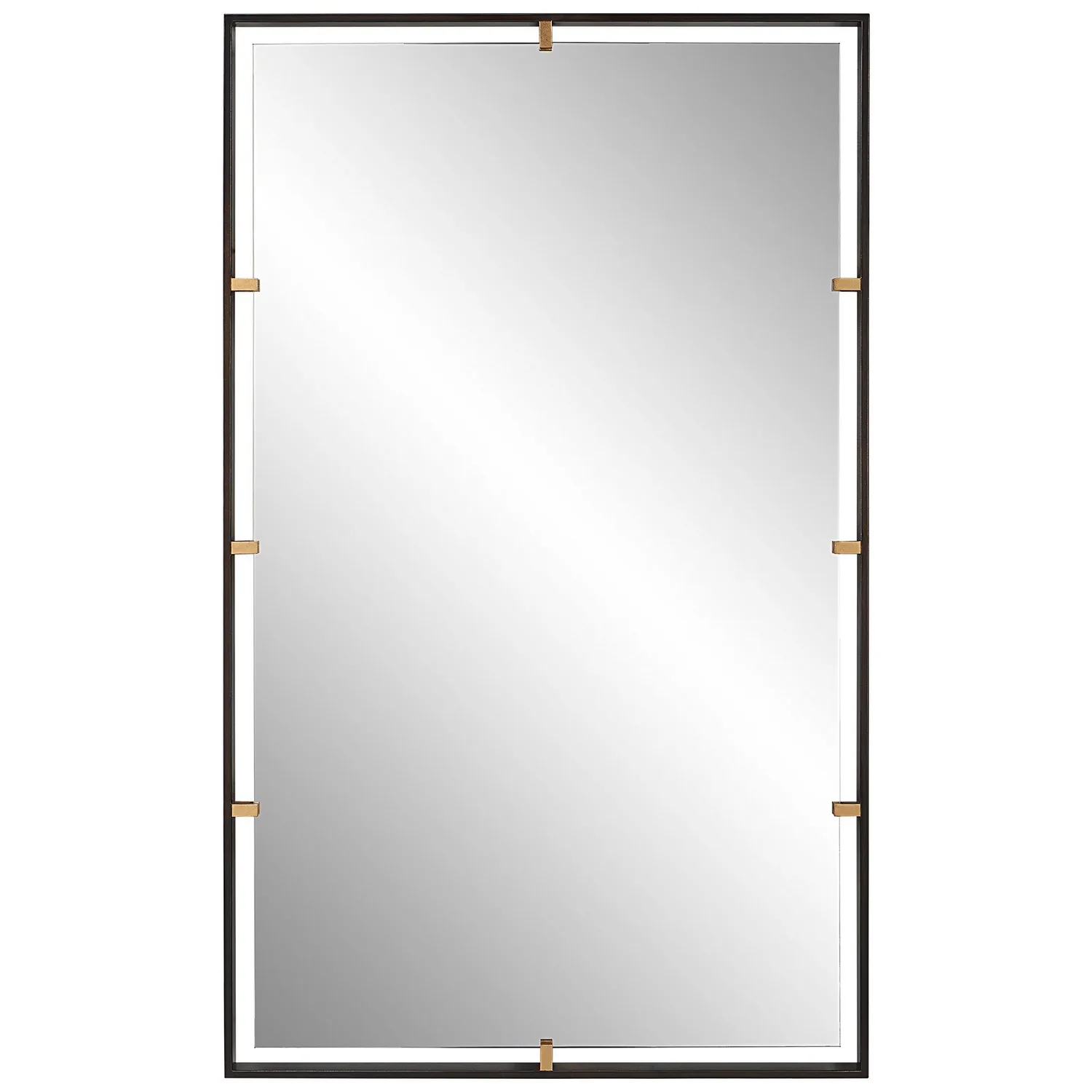 Egon Mirror in Aged Bronze