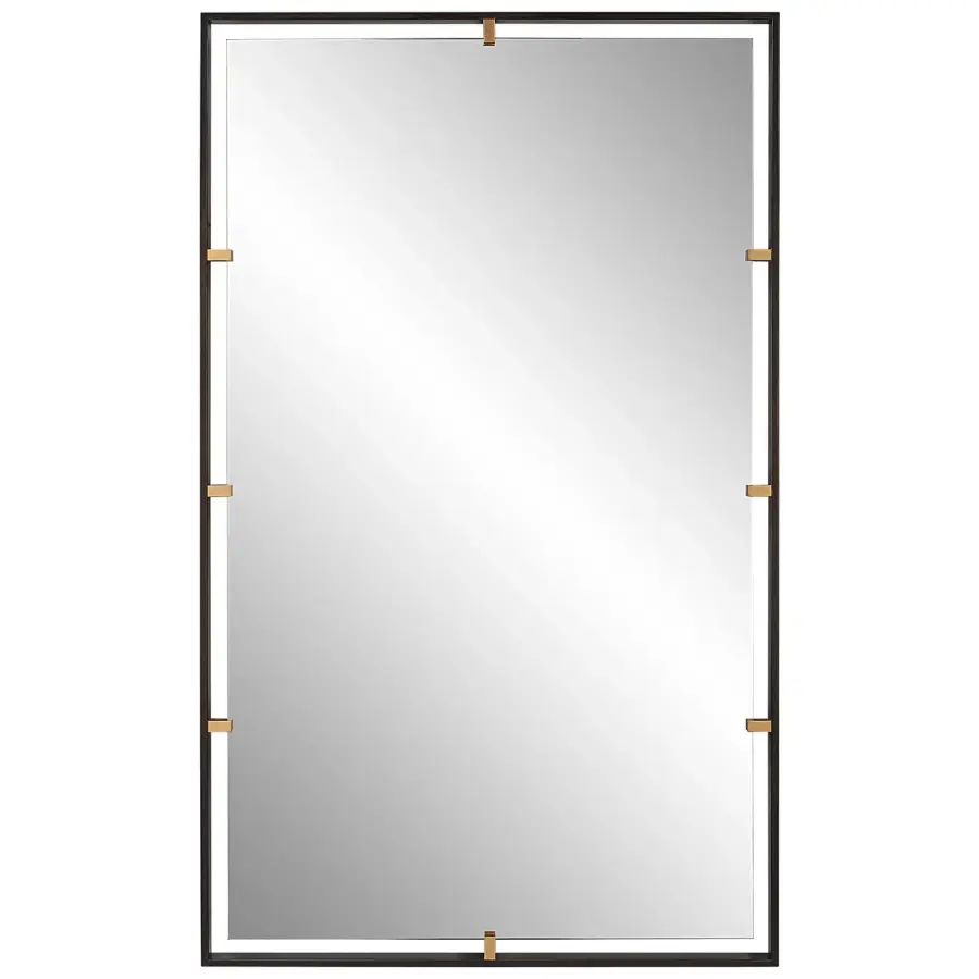 Egon Mirror in Aged Bronze