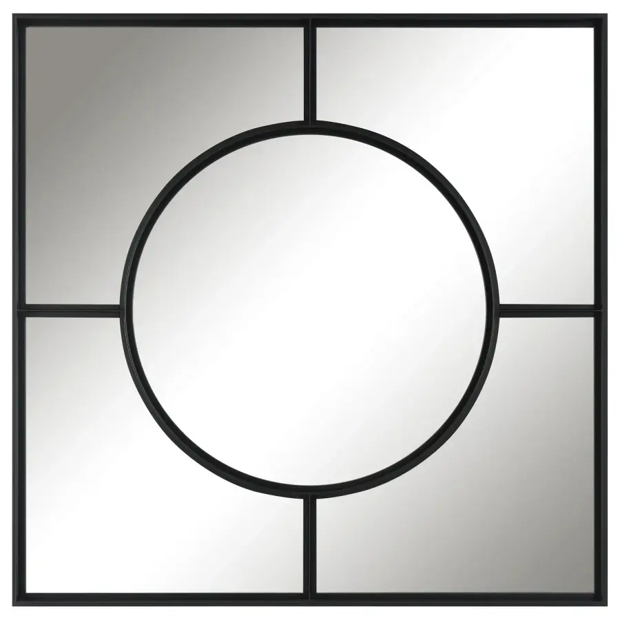 Spurgeon Square Mirror in Satin Black