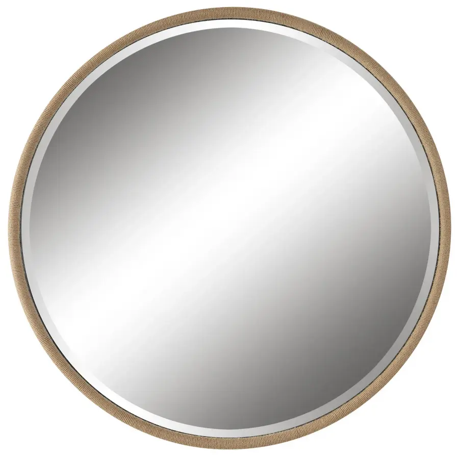 Ranchero Round Mirror in Black Iron