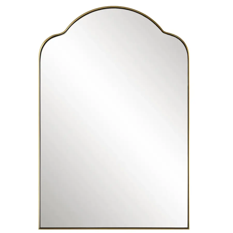 Sidney Arch Mirror in Brushed Brass
