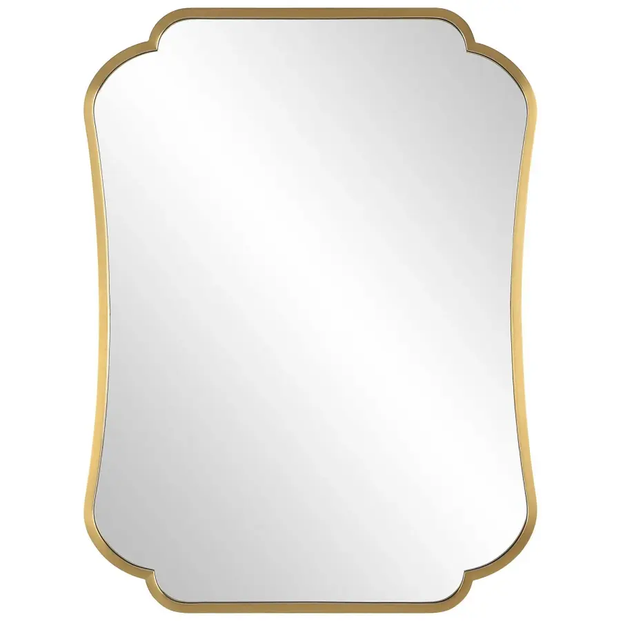 Athena Mirror in Brushed Brass