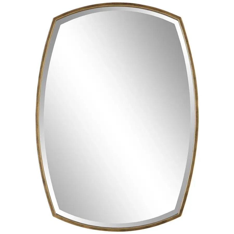 Varenna Mirror in Antiqued Gold