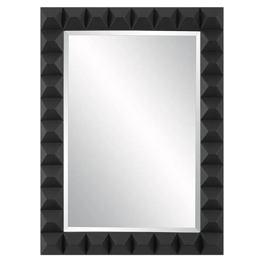 Studded Mirror in Matte Black