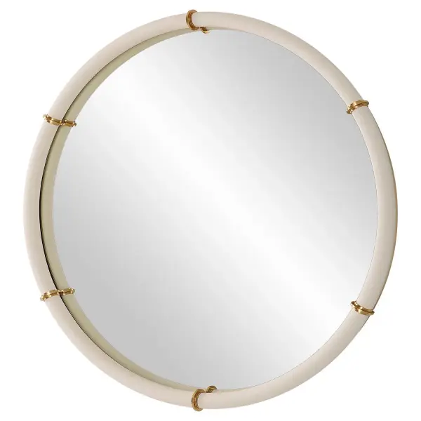 Cyprus Round Mirror in Brass Plated Steel