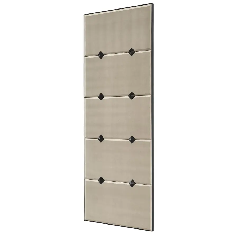 Serchio Oversized Mirror in Black Iron