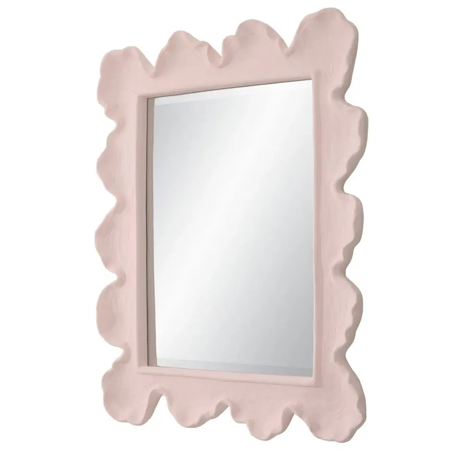 Sea Coral Mirror in Soft Rosewater Pink