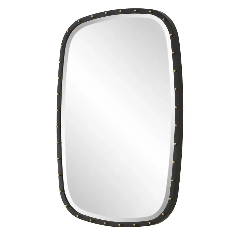 Benedo Mirror in Matte Black Iron