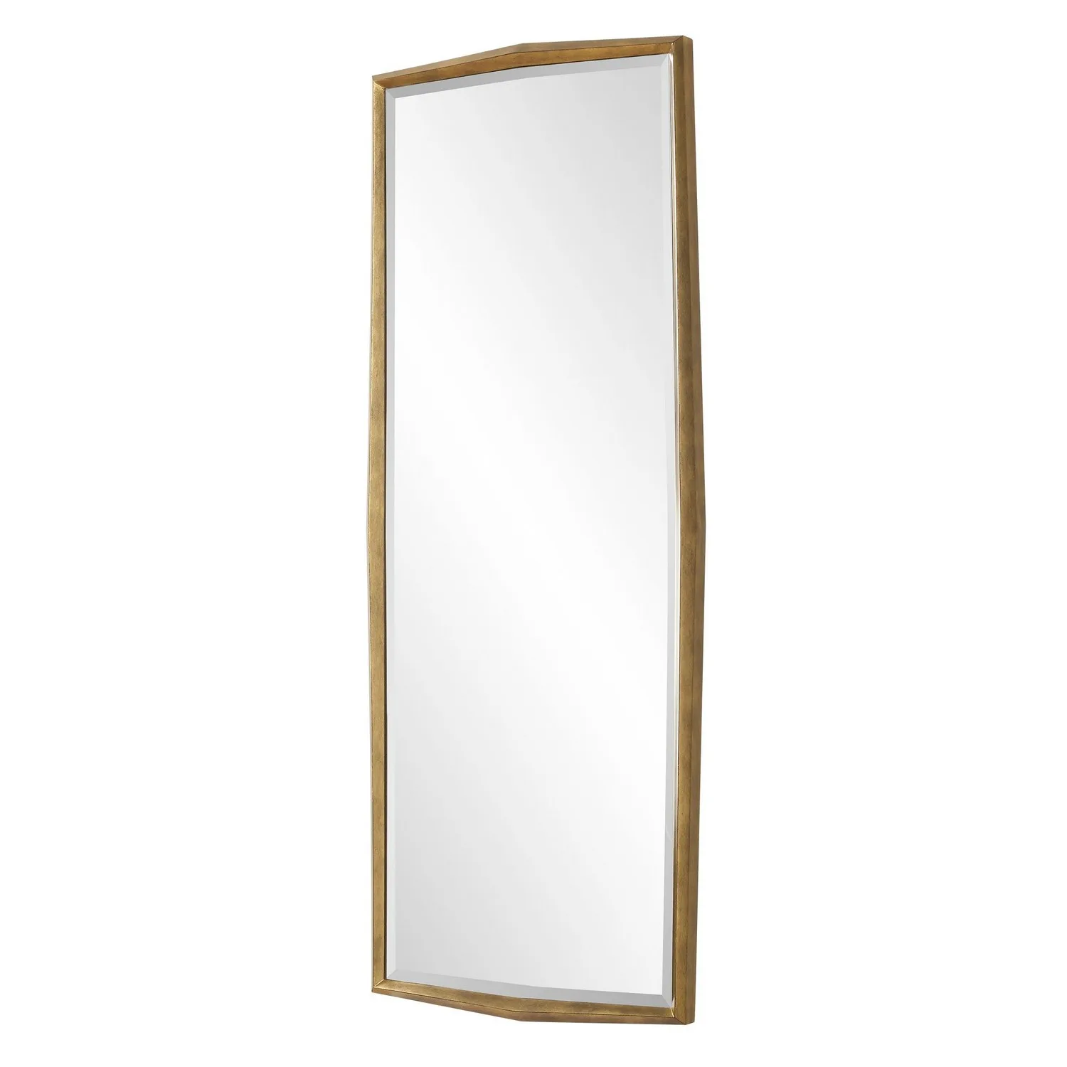 On Point Mirror in Antiqued Gold Leaf