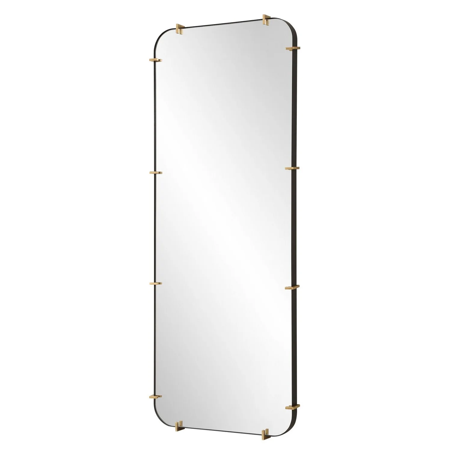 Pali Mirror in Antiqued Brushed Gold