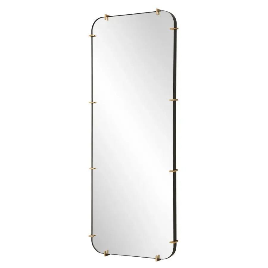 Pali Mirror in Antiqued Brushed Gold