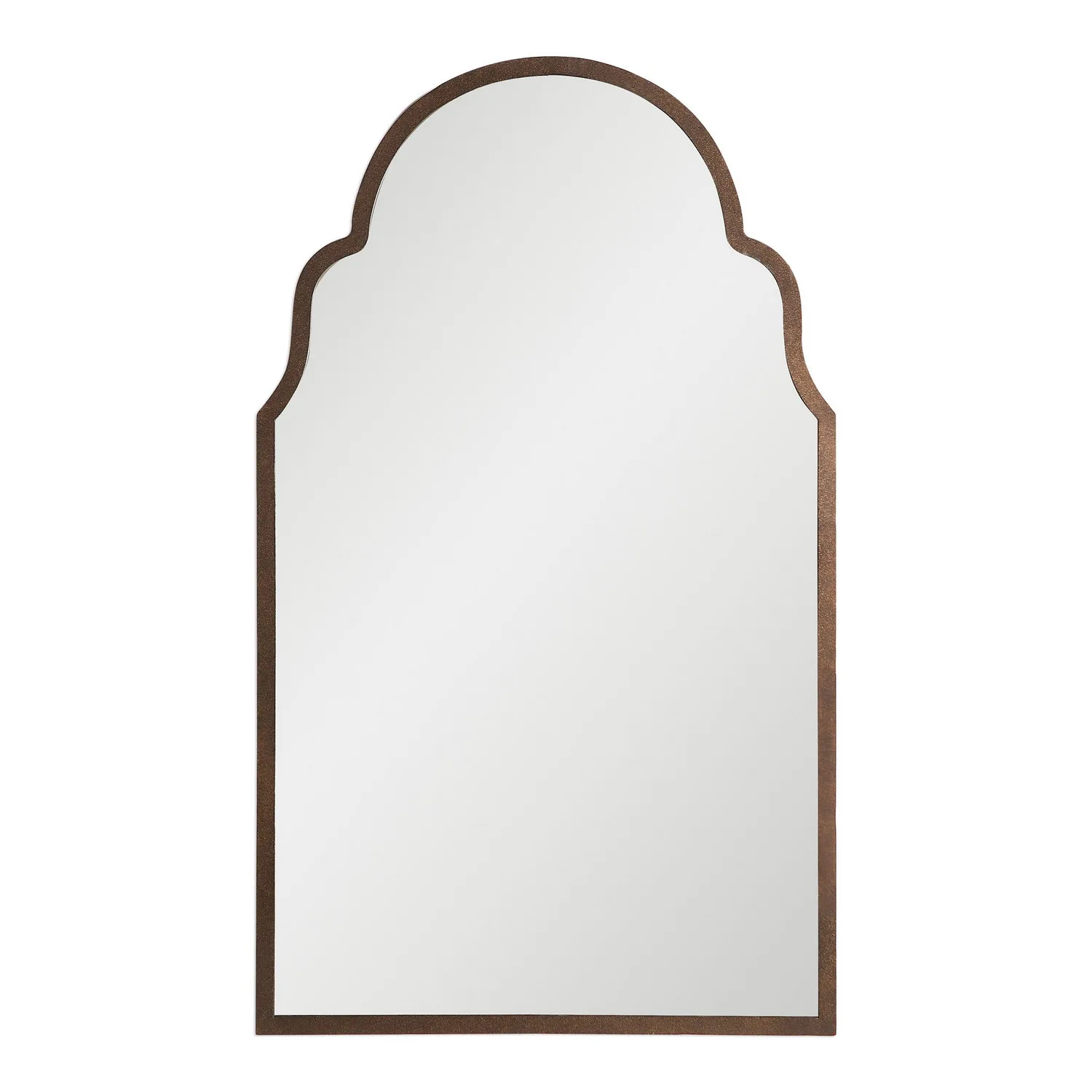 Brayden Mirror in Dark Brown w/Burnished Edges