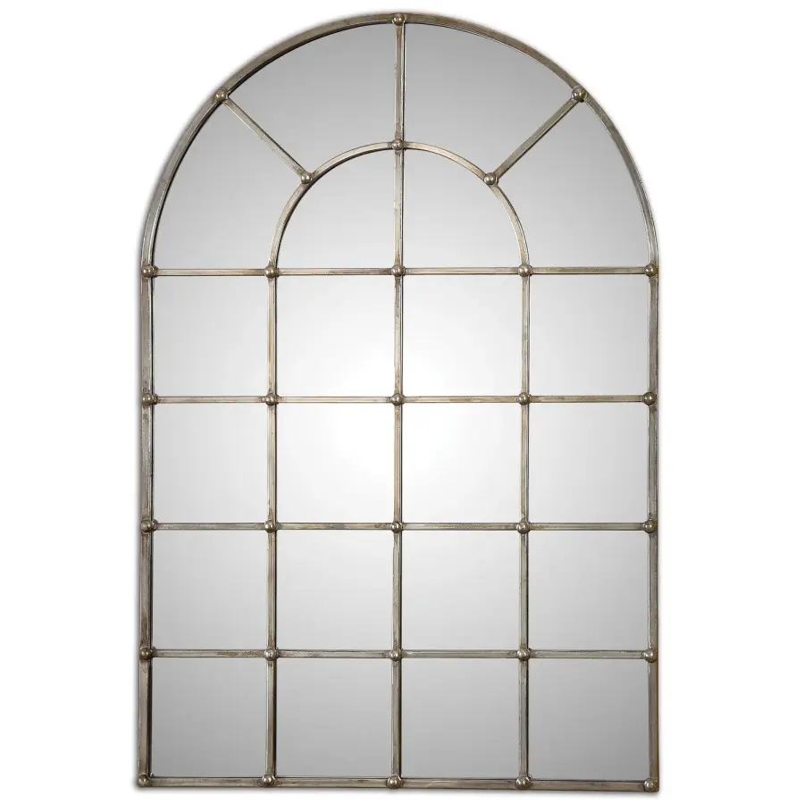 Barwell Arch Mirror in Oxidized Silver