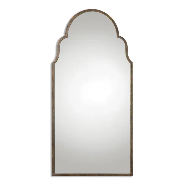 Hand Forged, Metal Frame Is Finished In Rust Bronze With Gold Leaf Undertones. Collection: Brayden Designer: Grace Feyock Finish: Rust Bronze w/Gold Leaf Width: 30.00" Height: 60.00" Length: 1.13" Weight: 30.00 lb Extension from Wall: 1.13" Material: Mirror, Iron, Mdf Country of Origin: Vietnam Safety Rating: Indoor Only