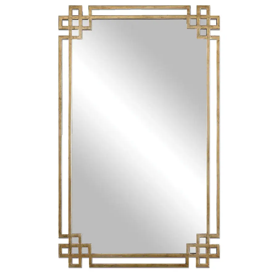 Devoll Ornate Mirror in Oxidized Gold