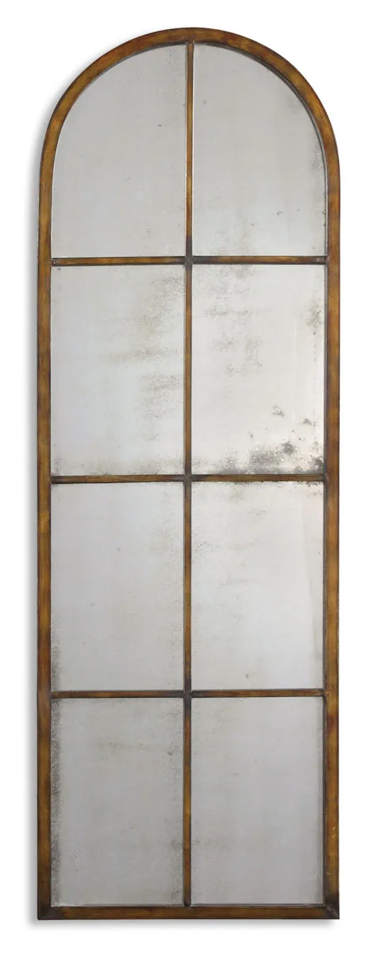 Amiel Mirror in Maple Brown w/Gold