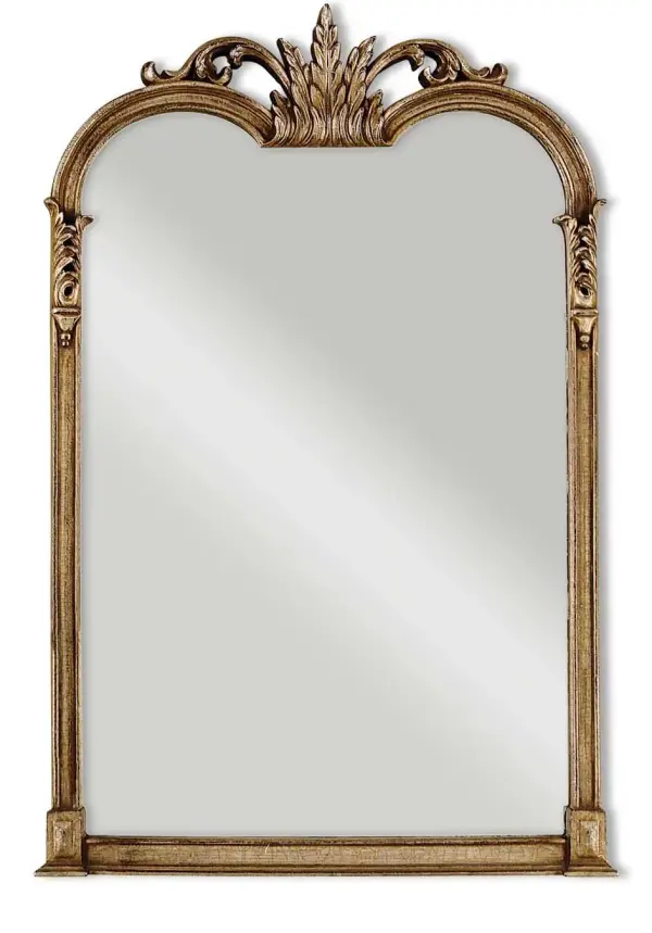 This Mirror Frame Is Finished In A Champagne Silver Leaf That Has Been Crackled And Antiqued So The Dark Undercoat Shows Through The Leafing. Collection: Jacqueline Finish: Antiqued Silver Champagne Notes: Mirror Only Width: 27.50" Height: 42.50" Length: 1.50" Weight: 19.00 lb Extension from Wall: 1.50" Material: Urethane Country of Origin: China Safety Rating: Indoor Only