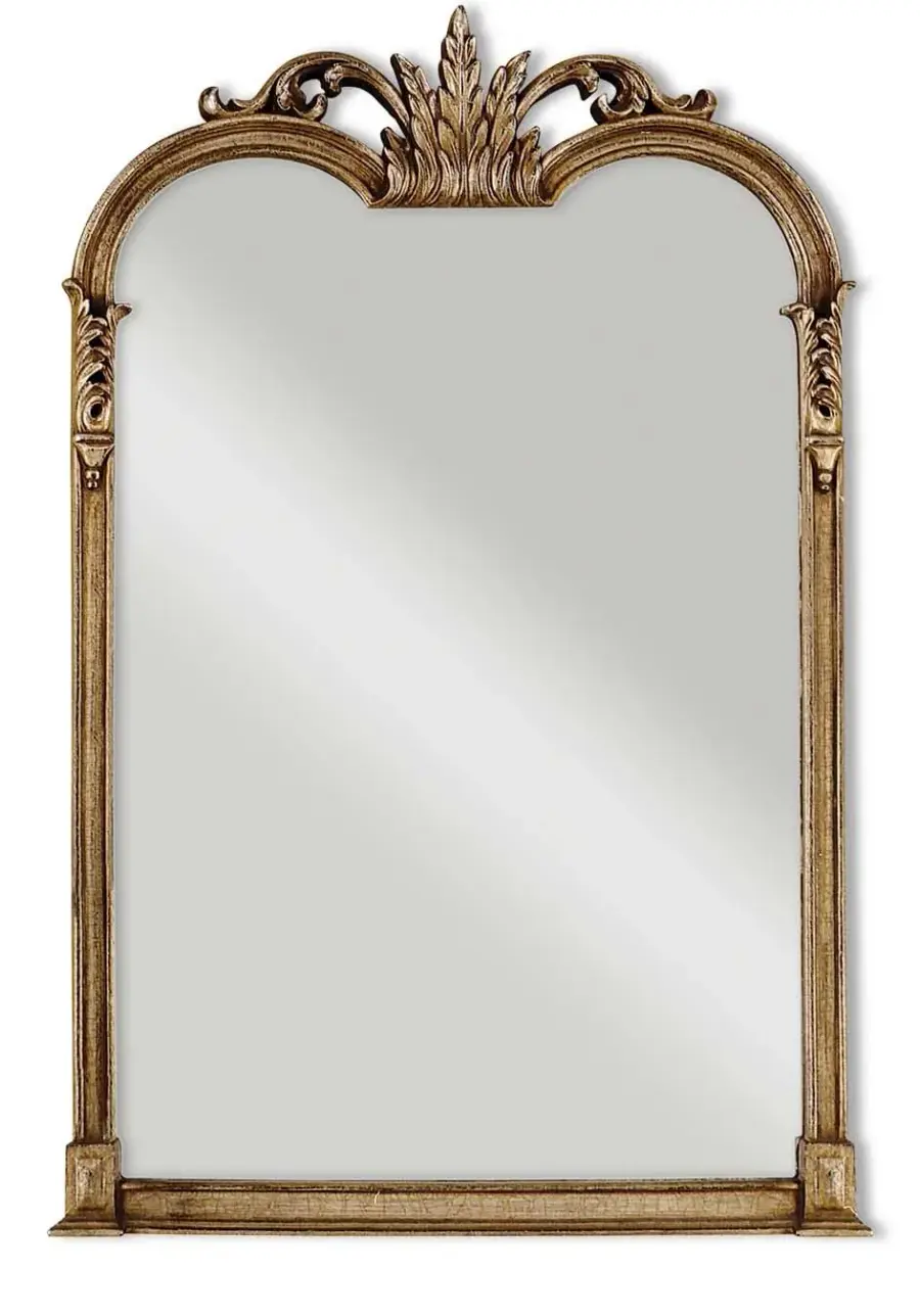 Jacqueline Mirror in Antiqued Silver Champagne