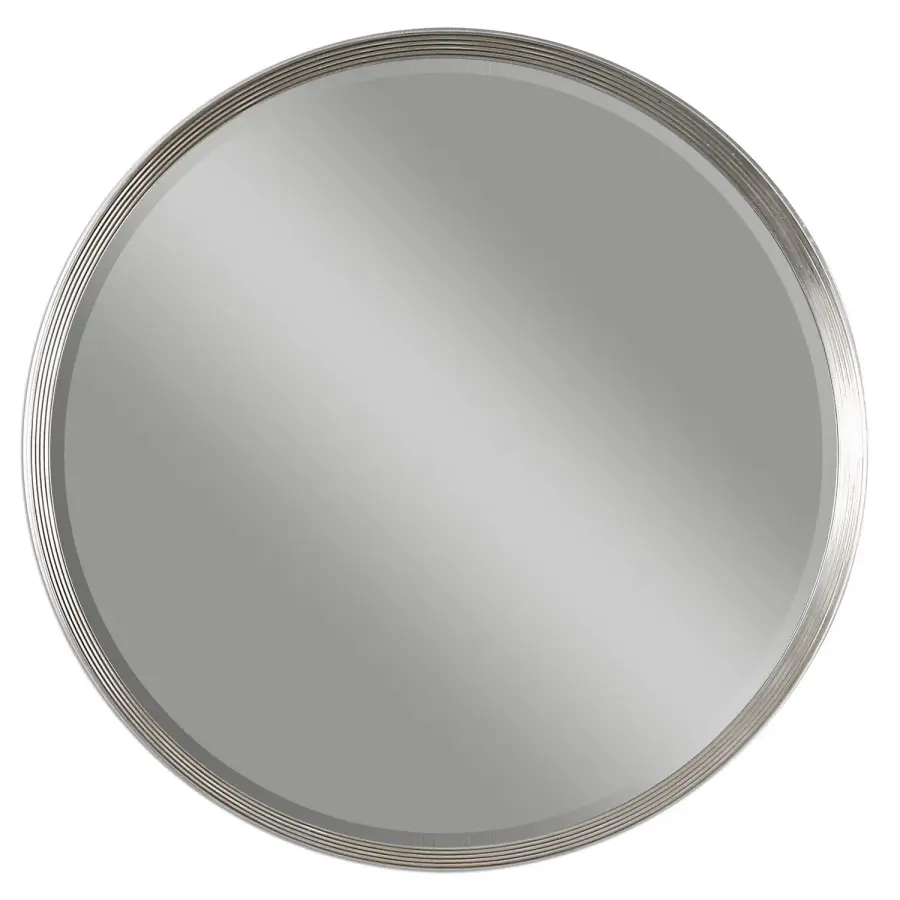 Serenza Mirror in Silver Leaf w/Black