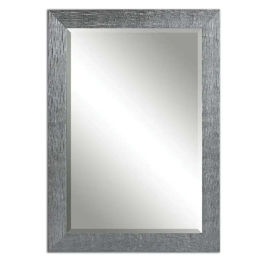 Tarek Mirror in Silver w/Light Gray Glaze