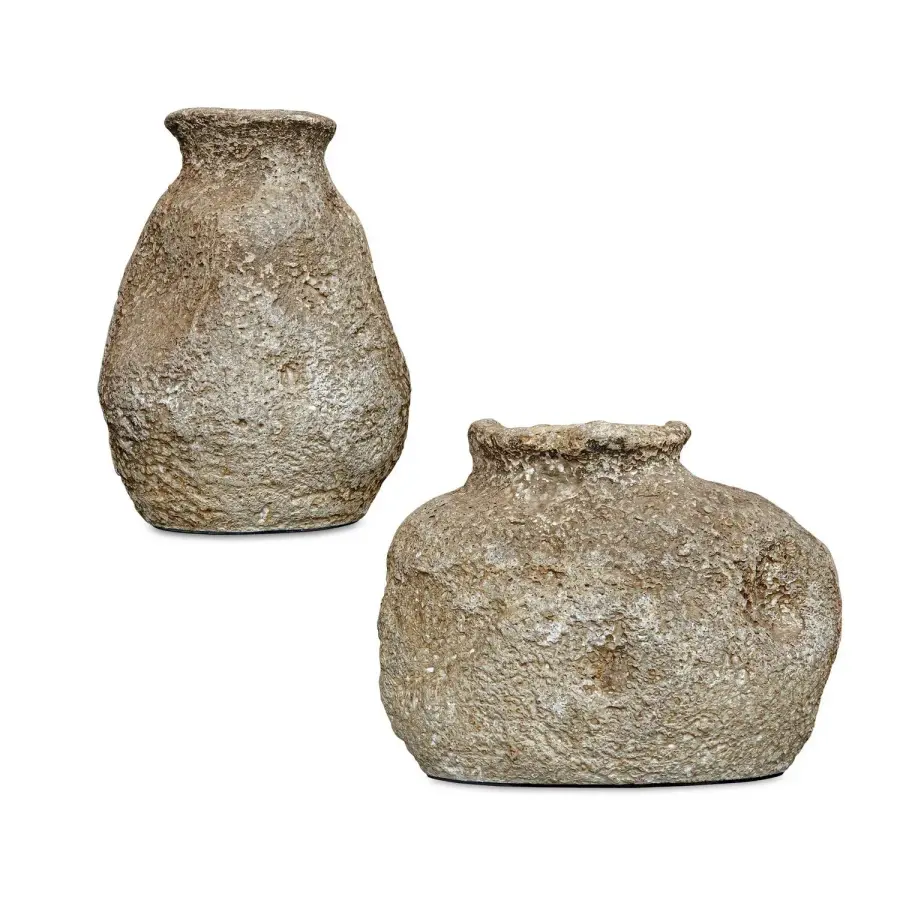 Ancient Echos Terracotta Vases, Set of 2