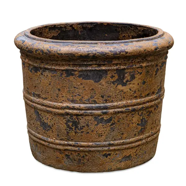 Elevate Your Indoor Or Outdoor Space With This Rugged Yet Stylish Reinforced Concrete Planter. Featuring A Weathered And Textured, Rust Black Finish And Timeless Design, It Adds Character And Durability To Any Setting. Perfect For Showcasing Your Favorite Greenery With A Rustic Industrial Charm. Collection: Weathered Relic Finish: Black Width: 19.50" Height: 16.00" Length: 19.50" Weight: 39.68 lb Material: Grc Country of Origin: Indonesia Safety Rating: Indoor/Outdoor