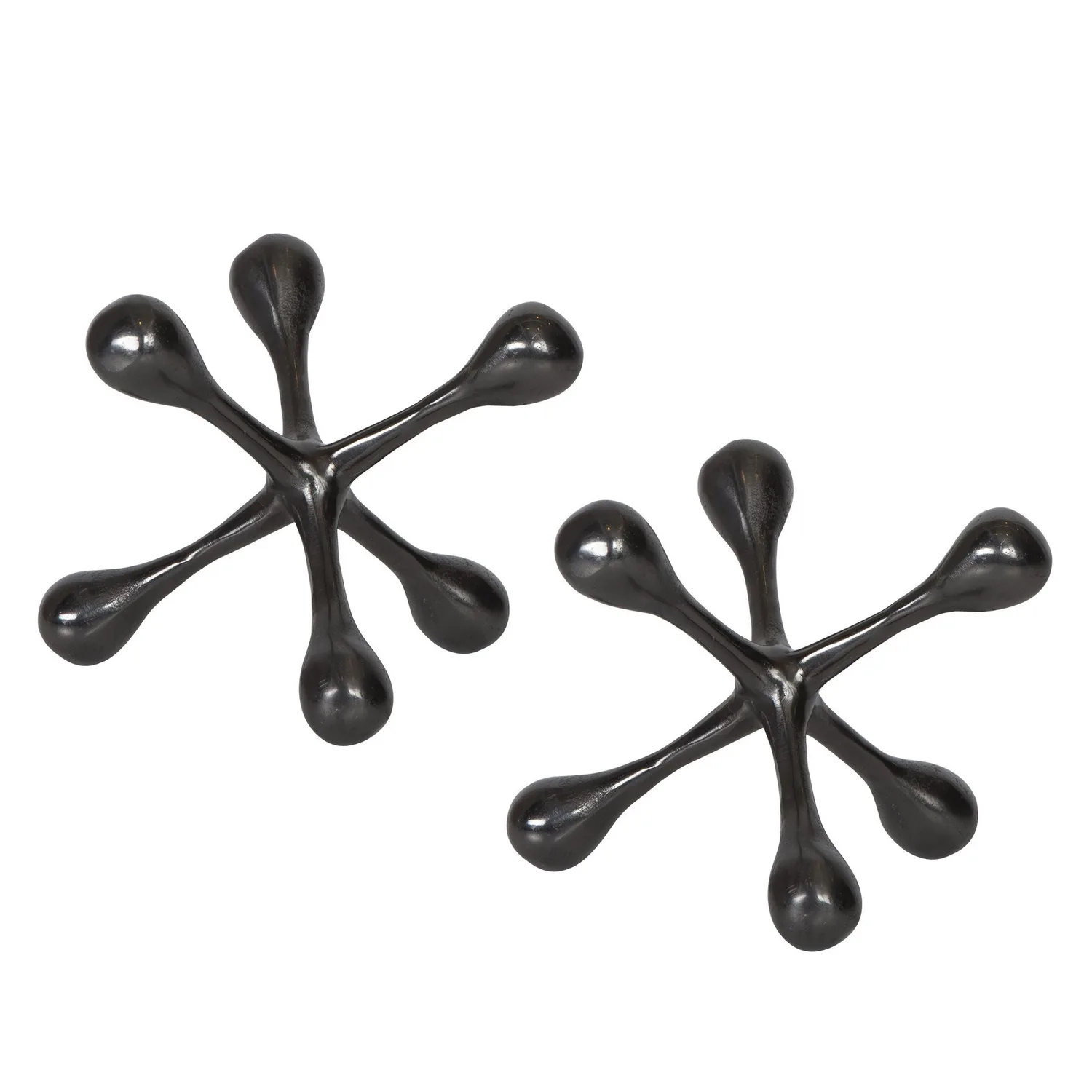 Harlan Decorative Objects, Set of 2 in Black Nickel